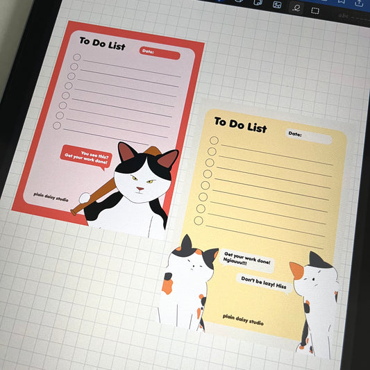 fierce kitties daily to-do list | printable & digital template planner