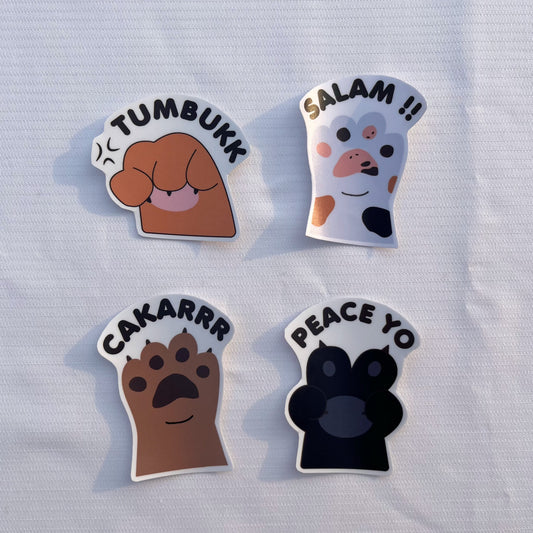 cat paw stickers
