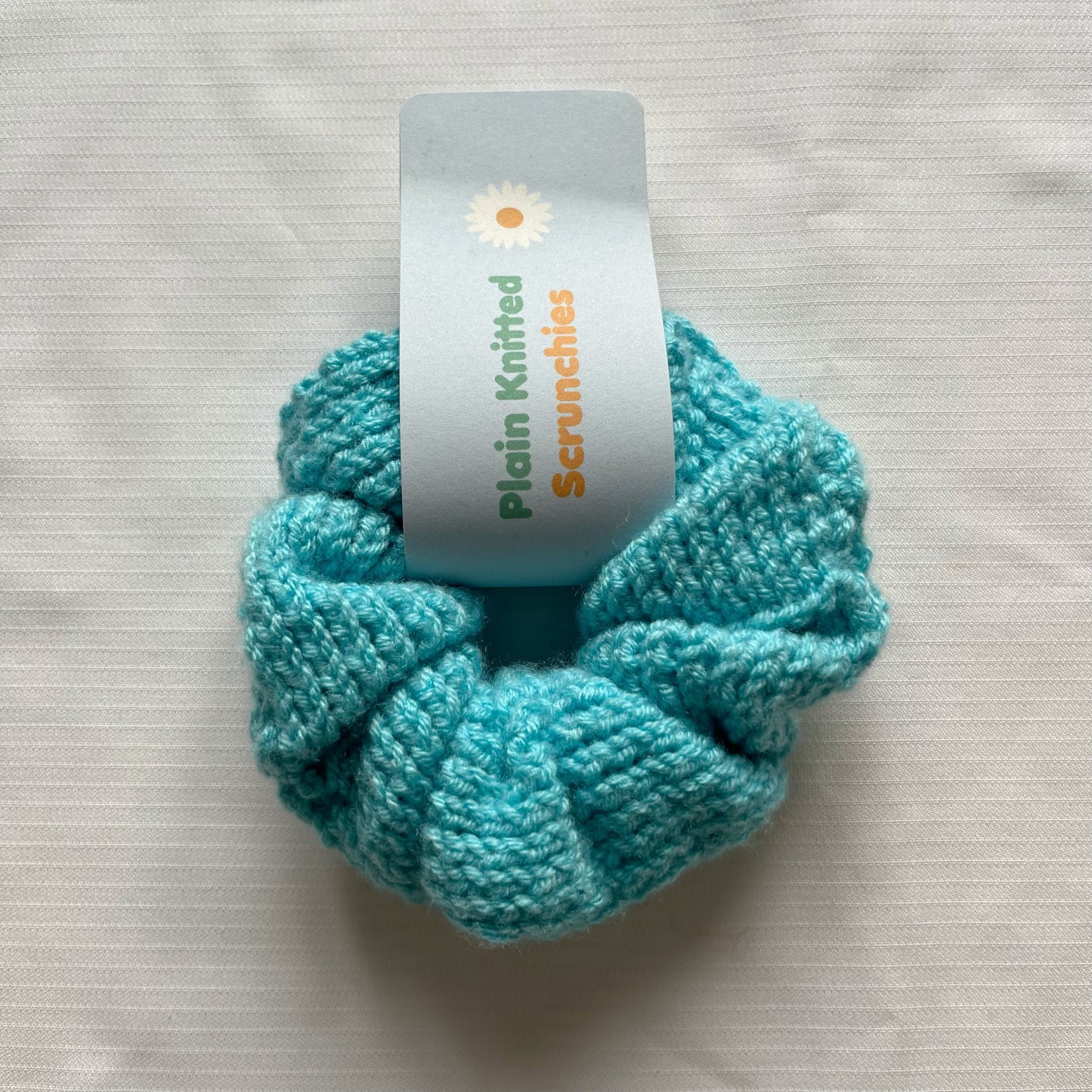plain knitted scrunchies