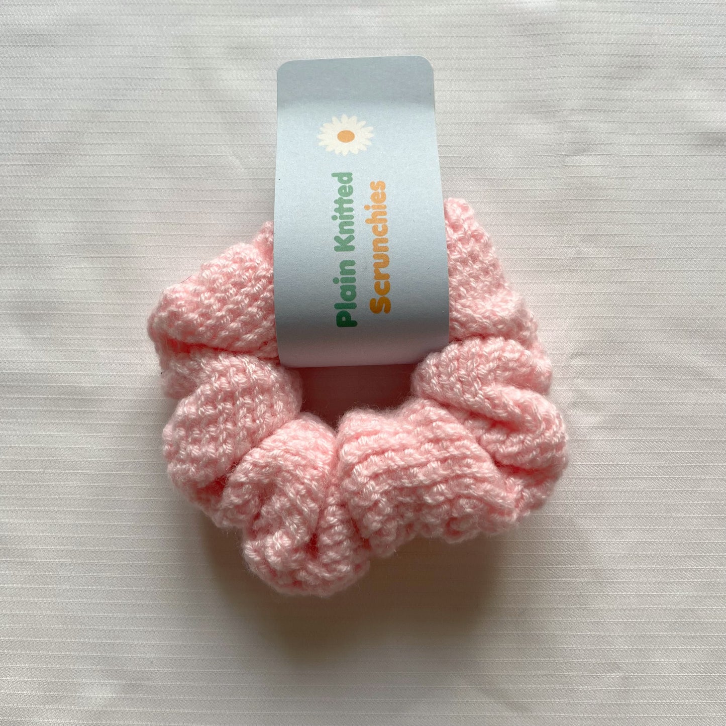 plain knitted scrunchies