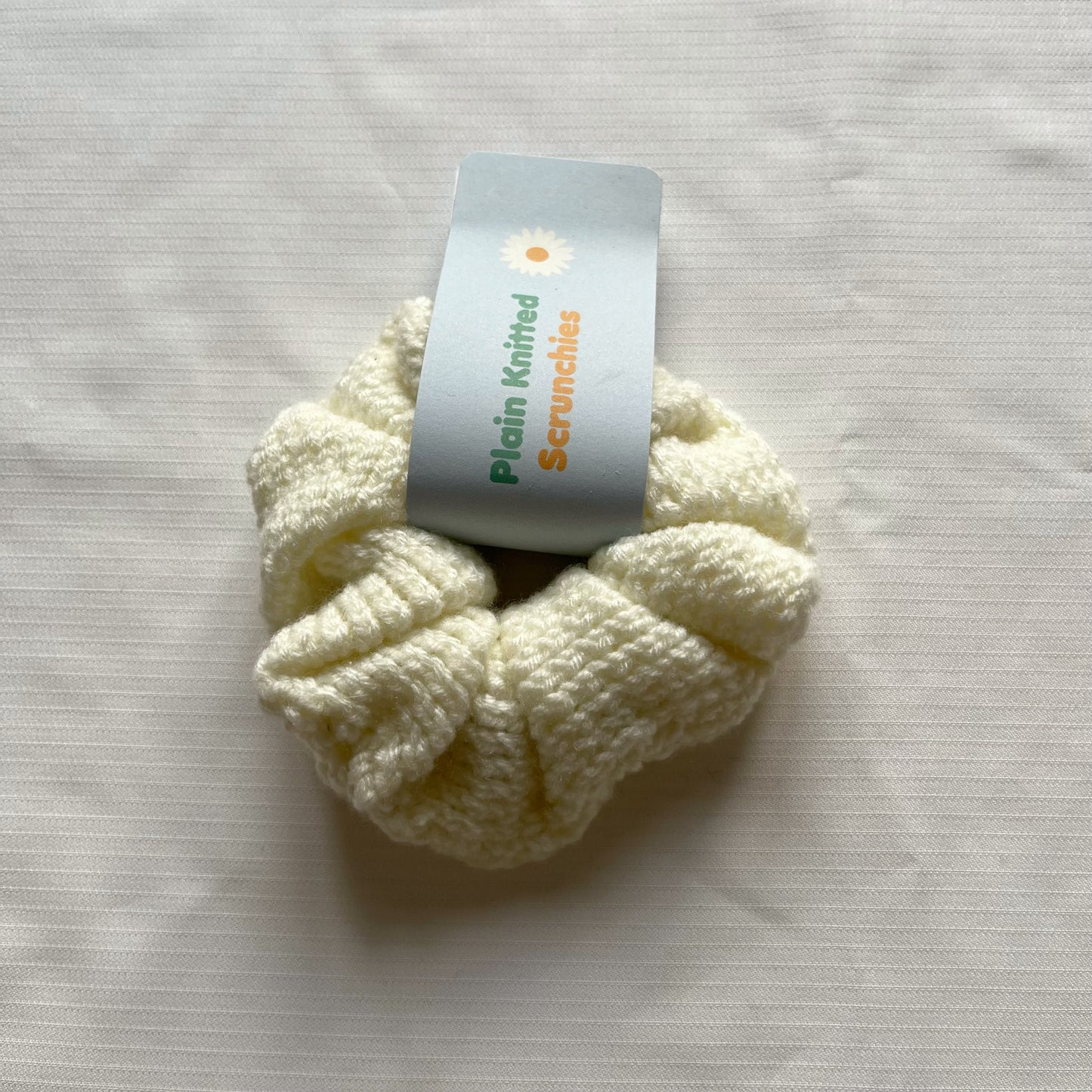 plain knitted scrunchies