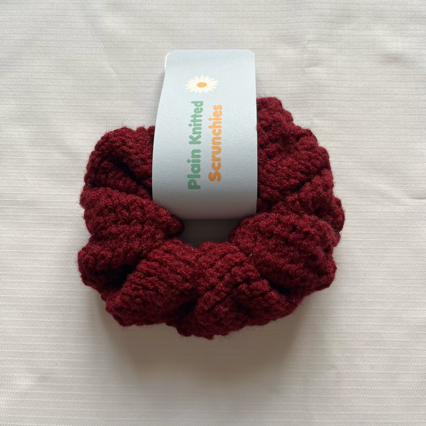 plain knitted scrunchies