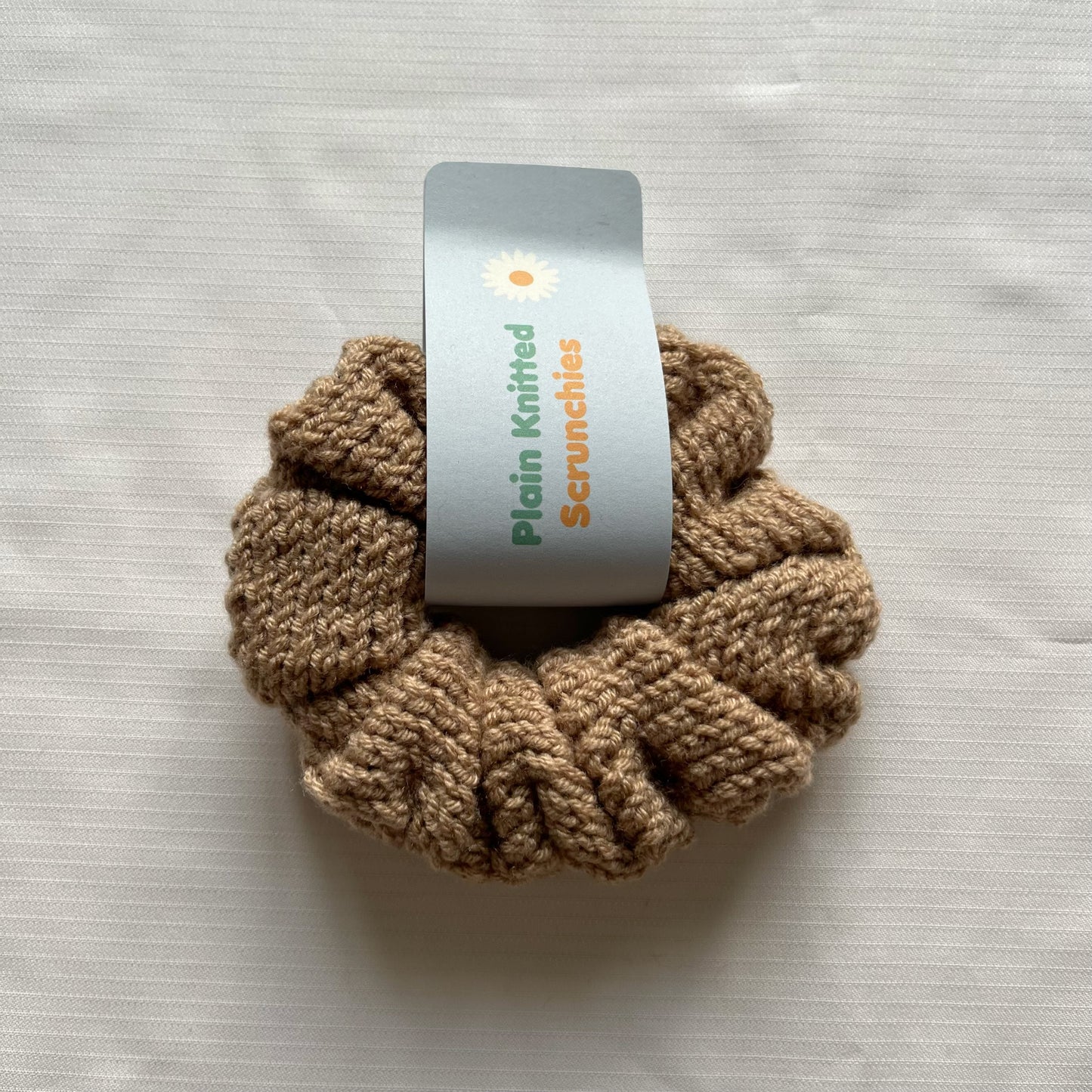 plain knitted scrunchies