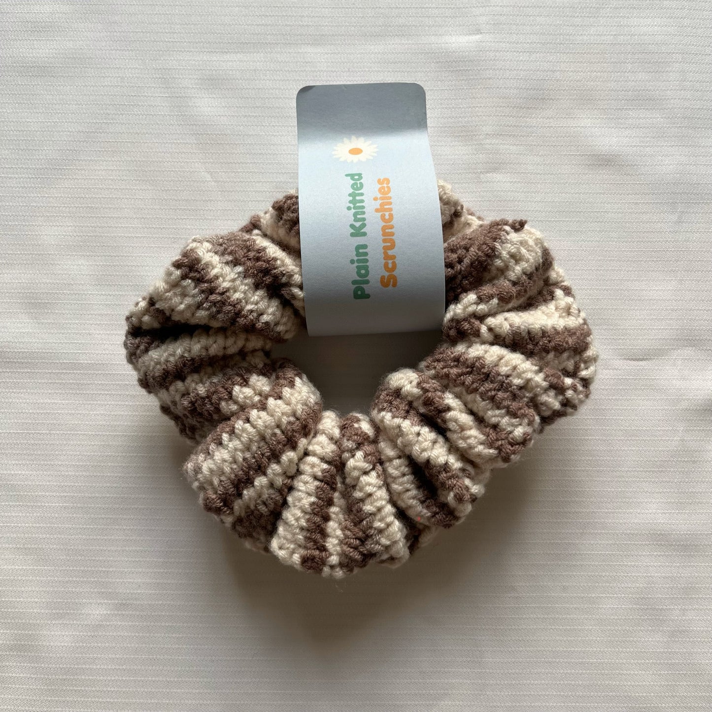 plain knitted scrunchies