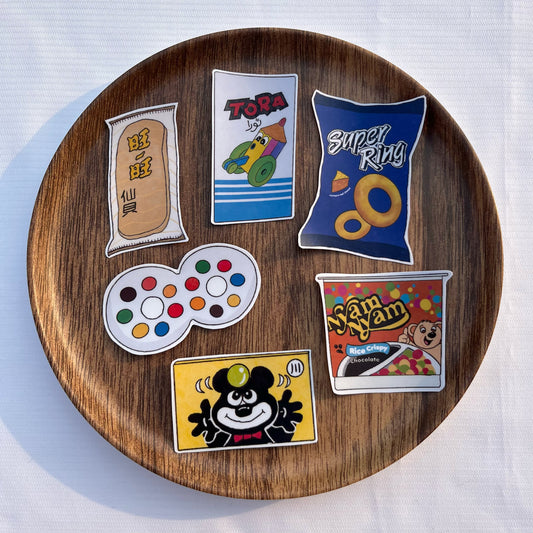 childhood snacks stickers