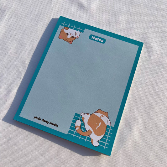 kitty on the wall big memo pad