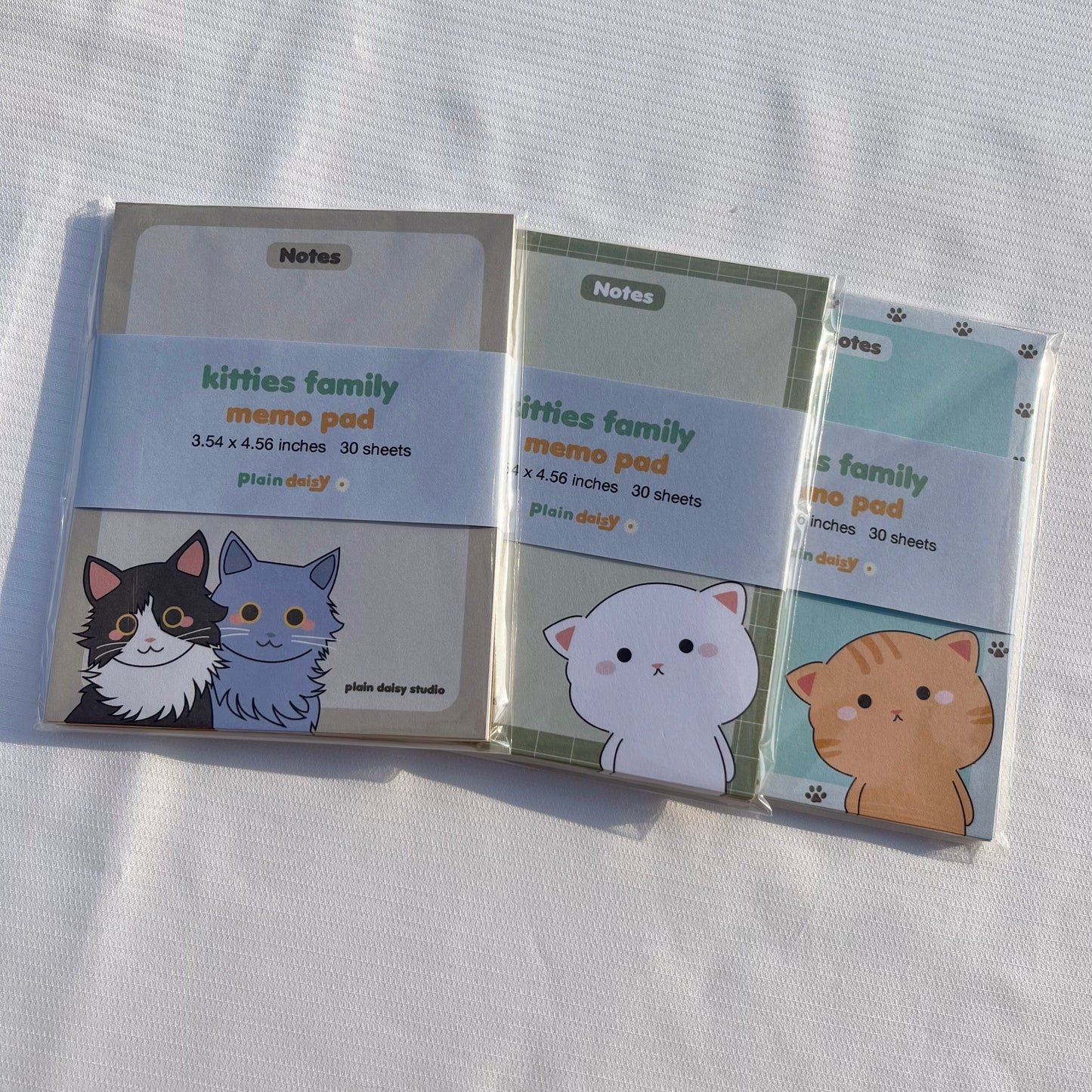 kitties family memo pad