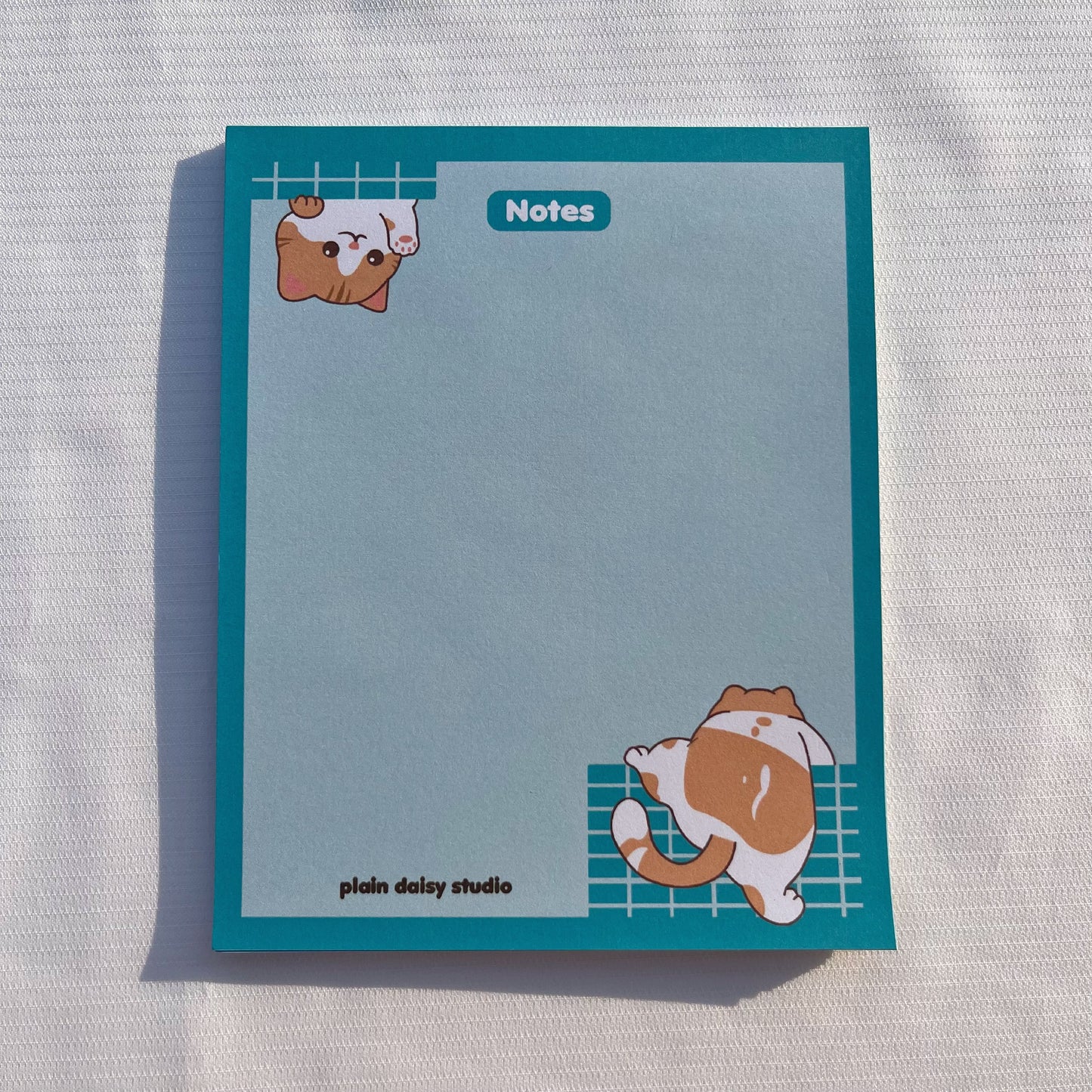 kitty on the wall big memo pad